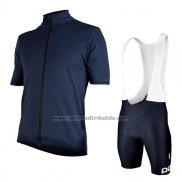 2017 Fahrradbekleidung POC Fondo Elements Blau Trikot Kurzarm und Tragerhose