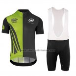 2018 Fahrradbekleidung Assos SS.Capeepicxc Grun Trikot Kurzarm und Tragerhose