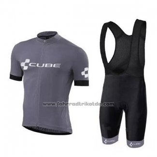 2018 Fahrradbekleidung Cube Grau Trikot Kurzarm und Tragerhose