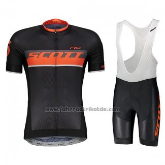 2018 Fahrradbekleidung Scott Rc Shwarz Trikot Kurzarm und Tragerhose