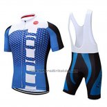 2019 Fahrradbekleidung Coconut Ropamo Blau Wei Trikot Kurzarm und Tragerhose