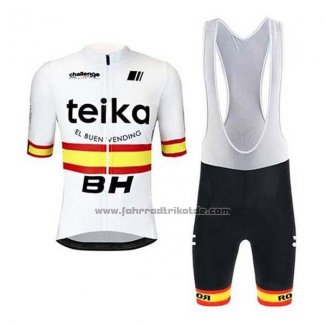 2020 Fahrradbekleidung Teika BH Champion Spanien Trikot Kurzarm und Tragerhose