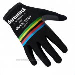 2021 Deceuninck Quick Step Langfingerhandschuhe Radfahren Shwarz