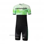 2021 Fahrradbekleidung Cannondale Shwarz Grun Trikot Kurzarm und Tragerhose