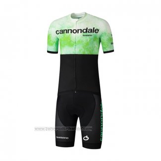 2021 Fahrradbekleidung Cannondale Shwarz Grun Trikot Kurzarm und Tragerhose