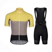 2021 Fahrradbekleidung POC Gelb Trikot Kurzarm und Tragerhose