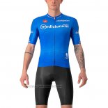 2022 Fahrradbekleidung Giro d'Italia Blau Trikot Kurzarm und Tragerhose