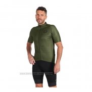 2022 Fahrradbekleidung Gore Grun Trikot Kurzarm und Tragerhose