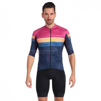 2022 Fahrradbekleidung Nalini Volett Trikot Kurzarm und Tragerhose