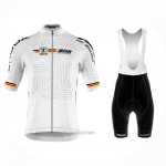 2023 Fahrradbekleidung Deutschland Wei Trikot Kurzarm Und Tragerhose