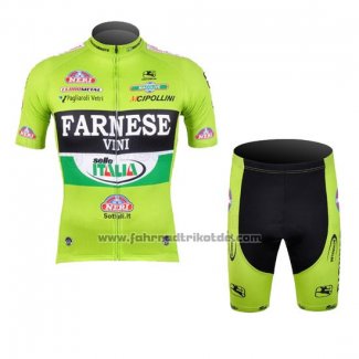 Fahrradbekleidung Farnese Shwarz und Grun Trikot Kurzarm und Tragerhose