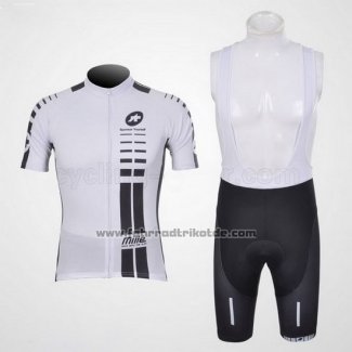 2011 Fahrradbekleidung Assos Wei und Shwarz Trikot Kurzarm und Tragerhose