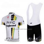 2011 Fahrradbekleidung HTC Highroad Wei Trikot Kurzarm und Tragerhose