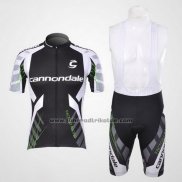 2012 Fahrradbekleidung Cannondale Shwarz und Wei Trikot Kurzarm und Tragerhose