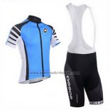 2013 Fahrradbekleidung Assos Azurblau und Shwarz Trikot Kurzarm und Tragerhose