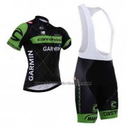 2015 Fahrradbekleidung Cannondale Grun und Shwarz Trikot Kurzarm und Tragerhose