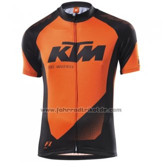 2015 Fahrradbekleidung Ktm Shwarz Orange Trikot Kurzarm und Tragerhose