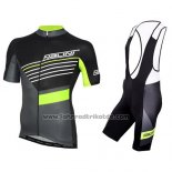 2016 Fahrradbekleidung Nalini Shwarz und Grun Trikot Kurzarm und Tragerhose