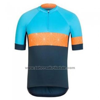 2016 Fahrradbekleidung Rapha Blau und Orange Trikot Kurzarm und Tragerhose