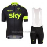 2016 Fahrradbekleidung Sky Grun und Shwarz Trikot Kurzarm und Tragerhose