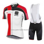 2016 Fahrradbekleidung Sportful Rot und Wei Trikot Kurzarm und Tragerhose