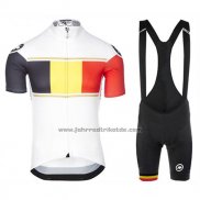 2017 Fahrradbekleidung Assos Champion Belgien Trikot Kurzarm und Tragerhose