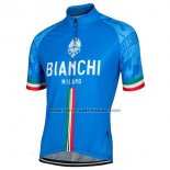 2017 Fahrradbekleidung Bianchi Blau Trikot Kurzarm und Tragerhose