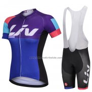 2018 Fahrradbekleidung Frau Liv Fuchsie Trikot Kurzarm und Tragerhose