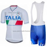 2018 Fahrradbekleidung Italien Wei Trikot Kurzarm und Tragerhose