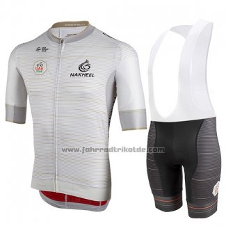 2019 Fahrradbekleidung Castelli Uae Tour Wei Trikot Kurzarm und Tragerhose