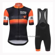 2019 Fahrradbekleidung Giro d'Italia Orange Trikot Kurzarm und Tragerhose