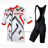 2019 Fahrradbekleidung Nalini Descesa 2.0 Wei Rot Trikot Kurzarm und Tragerhose