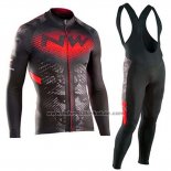 2019 Fahrradbekleidung Northwave Shwarz Rot Trikot Langarm und Tragerhose