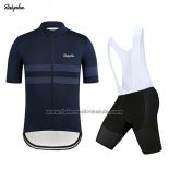 2019 Fahrradbekleidung Rapha Dunkel Blau Trikot Kurzarm und Tragerhose