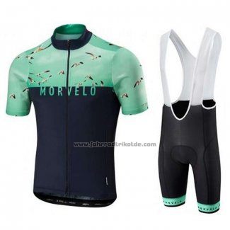 2020 Fahrradbekleidung Morvelo Shwarz Grun Trikot Kurzarm und Tragerhose