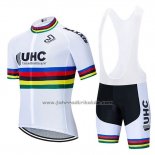 2020 Fahrradbekleidung UHC UCI Weltmeister Trikot Kurzarm und Tragerhose