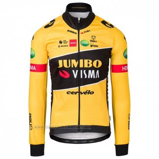 2022 Fahrradbekleidung Jumbo Visma Shwarz Gelb Trikot Langarm und Tragerhose