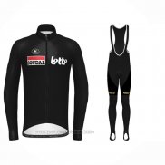 2022 Fahrradbekleidung Lotto Soudal Shwarz Trikot Langarm und Tragerhose