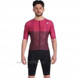 2023 Fahrradbekleidung Sportful Licht Volett Trikot Kurzarm und Tragerhose