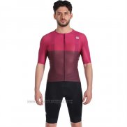 2023 Fahrradbekleidung Sportful Licht Volett Trikot Kurzarm und Tragerhose