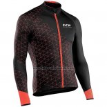 Fahrradbekleidung Northwave Rot Shwarz Trikot Langarm und Tragerhose