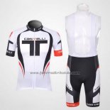 2011 Fahrradbekleidung Castelli Wei Trikot Kurzarm und Tragerhose