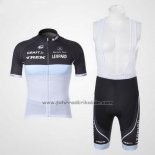 2011 Fahrradbekleidung Trek Leqpard Azurblau und Shwarz Trikot Kurzarm und Tragerhose