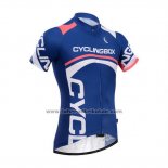 2014 Fahrradbekleidung Fox Cyclingbox Blau Trikot Kurzarm und Tragerhose