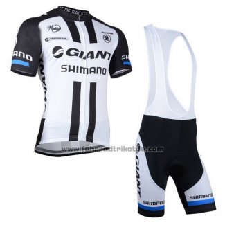 2014 Fahrradbekleidung Giant Shimano Shwarz und Wei Trikot Kurzarm und Tragerhose