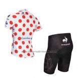 2014 Fahrradbekleidung Tour de France Wei und Rot-3 Trikot Kurzarm und Tragerhose