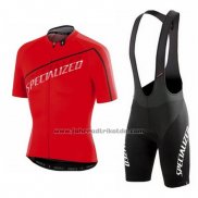2015 Fahrradbekleidung Specialized Hell Rot Trikot Kurzarm und Tragerhose