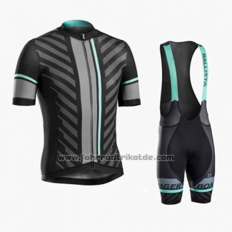 2016 Fahrradbekleidung Trek Bontrager Shwarz und Grau Trikot Kurzarm und Tragerhose