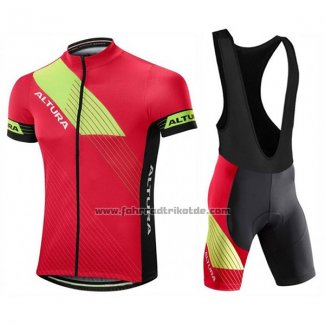 2017 Fahrradbekleidung Altura Sportive Rot Trikot Kurzarm und Tragerhose