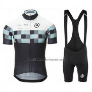 2017 Fahrradbekleidung Assos Shwarz Trikot Kurzarm und Tragerhose